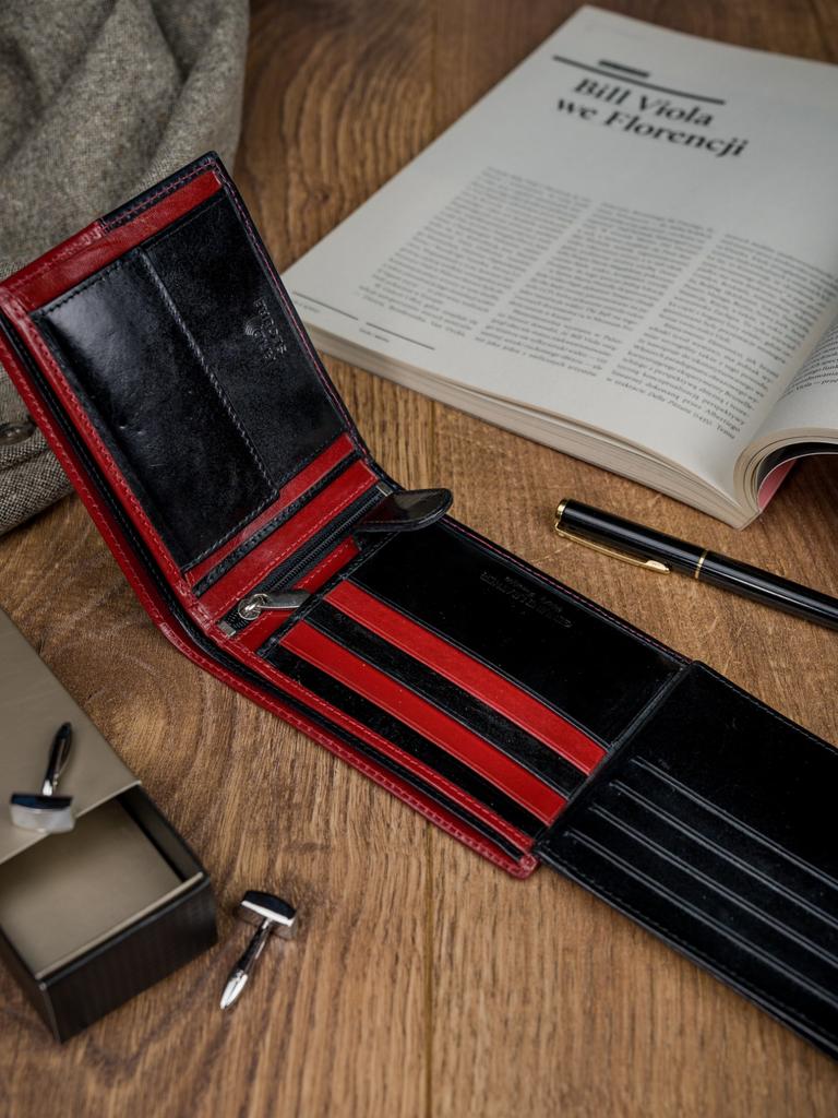 Horizontal, Two-tone Genuine Leather Wallet - Rovicky