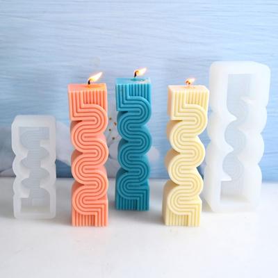 Wavy Stripe Shape UV Epoxy Resin Plaster Making Mold Soap Mold Cake Resin Mold Candle Silicone Mold