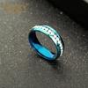 Niche Titanium Steel Single -row Zircon Ring Stainless Steel Zircon Couple Couple