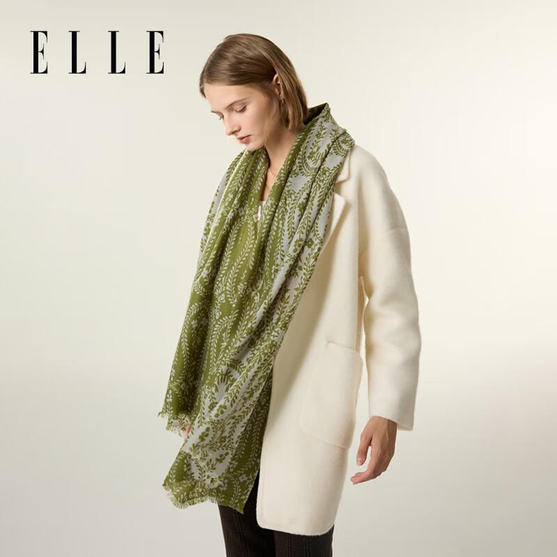 ELLE Women's 100% Pure Wool Scarf & Shawl Gift Box