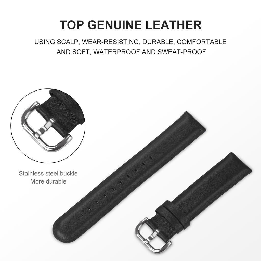 20mm Genuine Leather Smart Watch Replacement Strap for Samsung Galaxy Watch 42mm