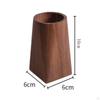 Wooden Pen Holder Multifunctional Walnut Writing Utensil Pot Minimalist Patterned