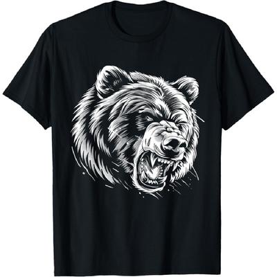Tričko s rozzlobeným medvědem grizzly