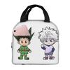 Hunter X Hunter Anime Insulated Lunch Bag for Women Kids Leakproof Food Boxes Thermal Lunch Box Tote