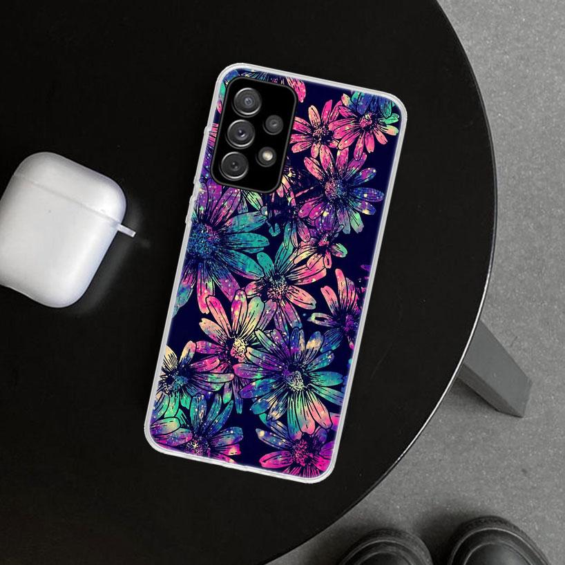 Mandala Sunflower Mandala Phone Case Cover for Samsung Galaxy A12 A22 A32 A52 A72 A02S A51 A50S A31 A20S A10S Note 20 Ultra 10 P