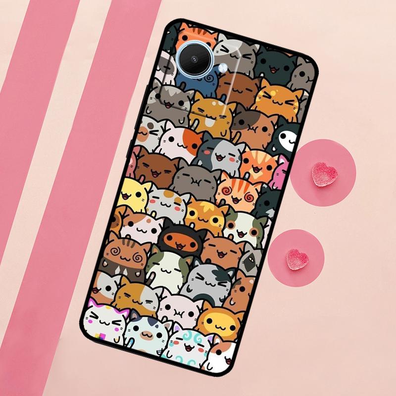 Funny Cute Cats For Realme C67 C75 C63 C61 C71 C55 C51 C65 C53 10 11 12 13 14 15 Pro Plus GT6 GT7 Pro Case