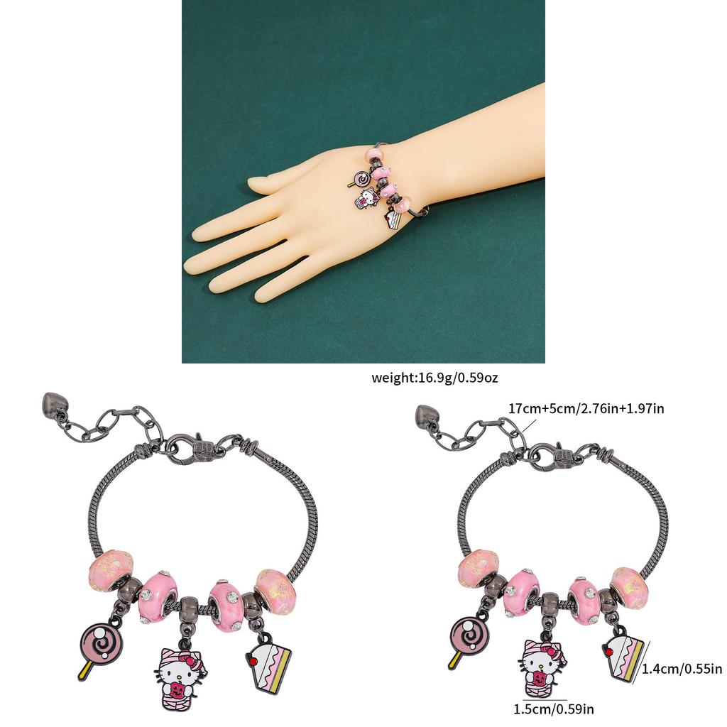 Hello Kitty Jewelry Bracelet With Zinc Alloy Material For Gift Giving In Spring 2025