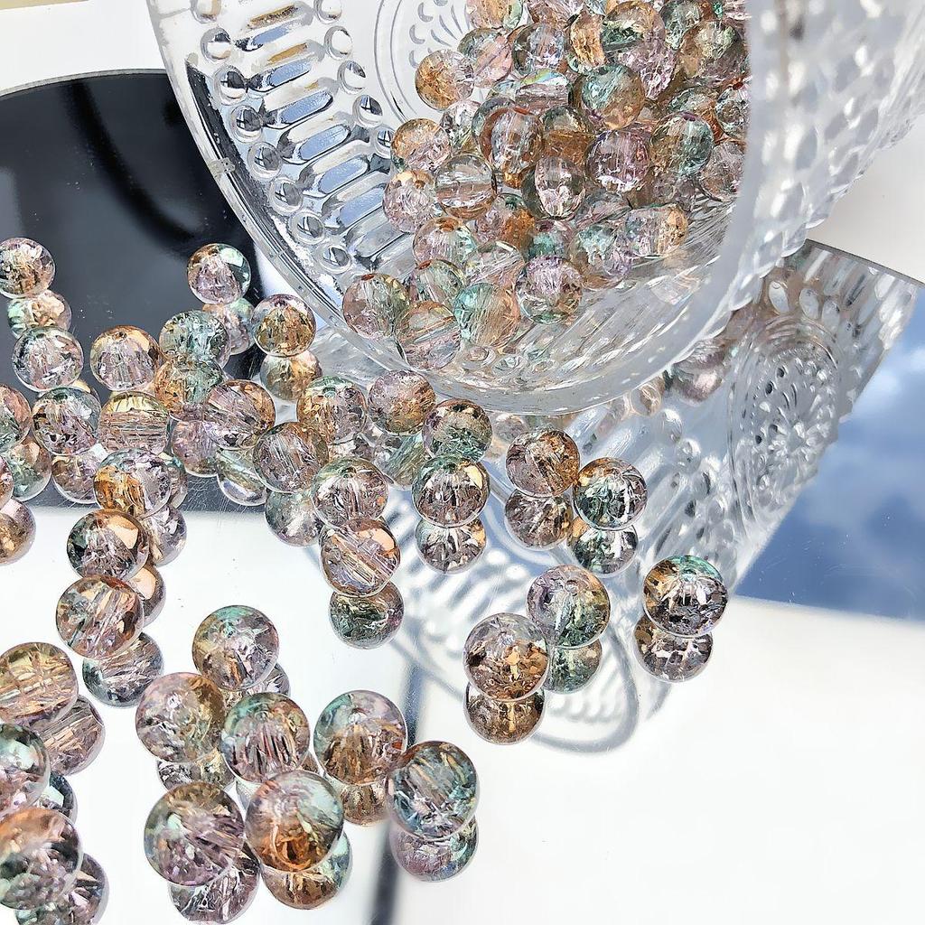 Purple Lampwork Glass Beads: Imitation Jade Fragments for DIY Jewelry Making