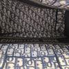 [Usato] Borsa Tote Media Tela Blu Ricamo Monogramma Borsa a Mano - Ottime Condizioni #7AWINR