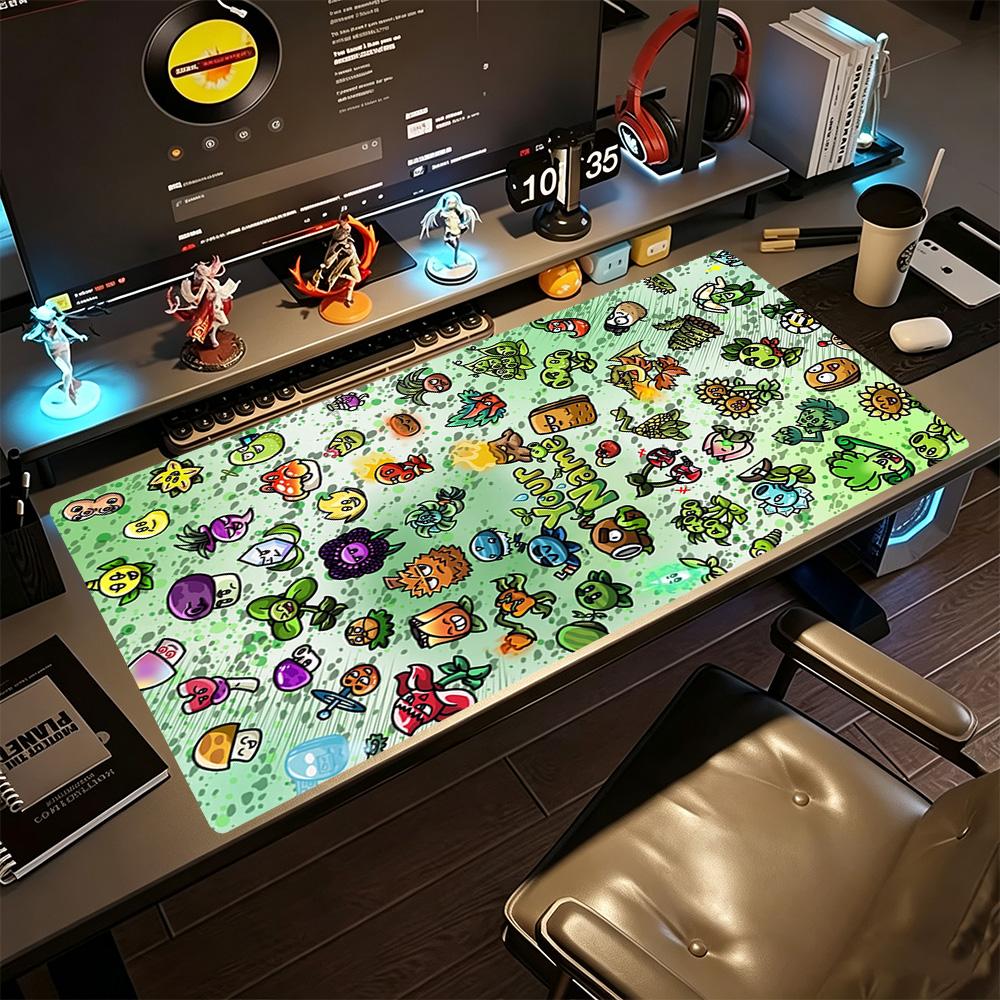 Rostliny vs. Zombies Přizpůsobte si své jméno Podložka pod myš Podložka na stůl Stolní podložka pod myš Protiskluzová gumová základna Počítačový stůl Kancelářská dekorace Příslušenství