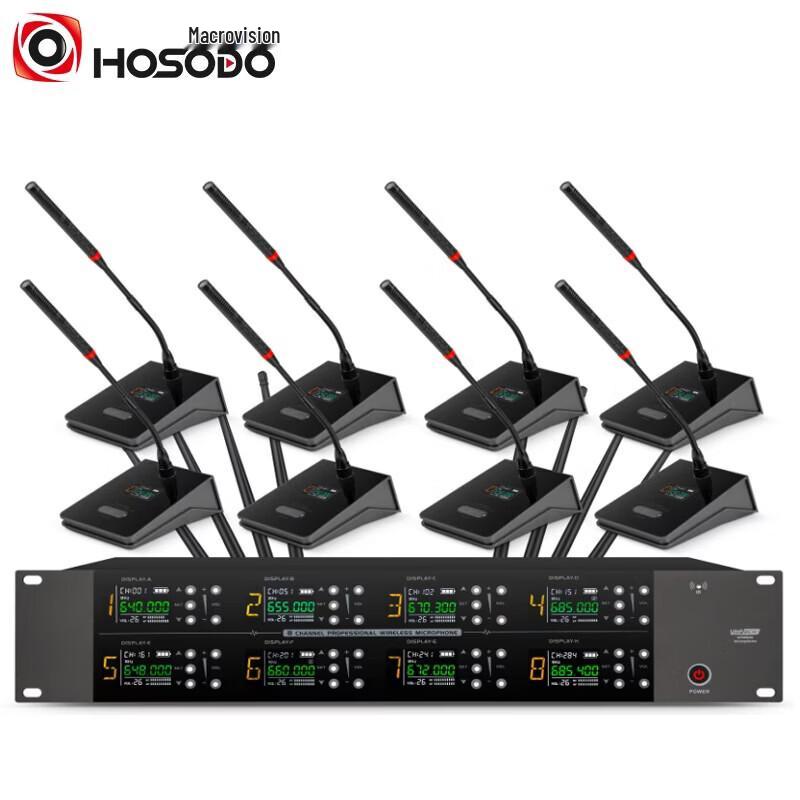 

Macroview HSD-8000C 1-to-8 UHF Wireless Gooseneck Conference Microphone System (CN version)