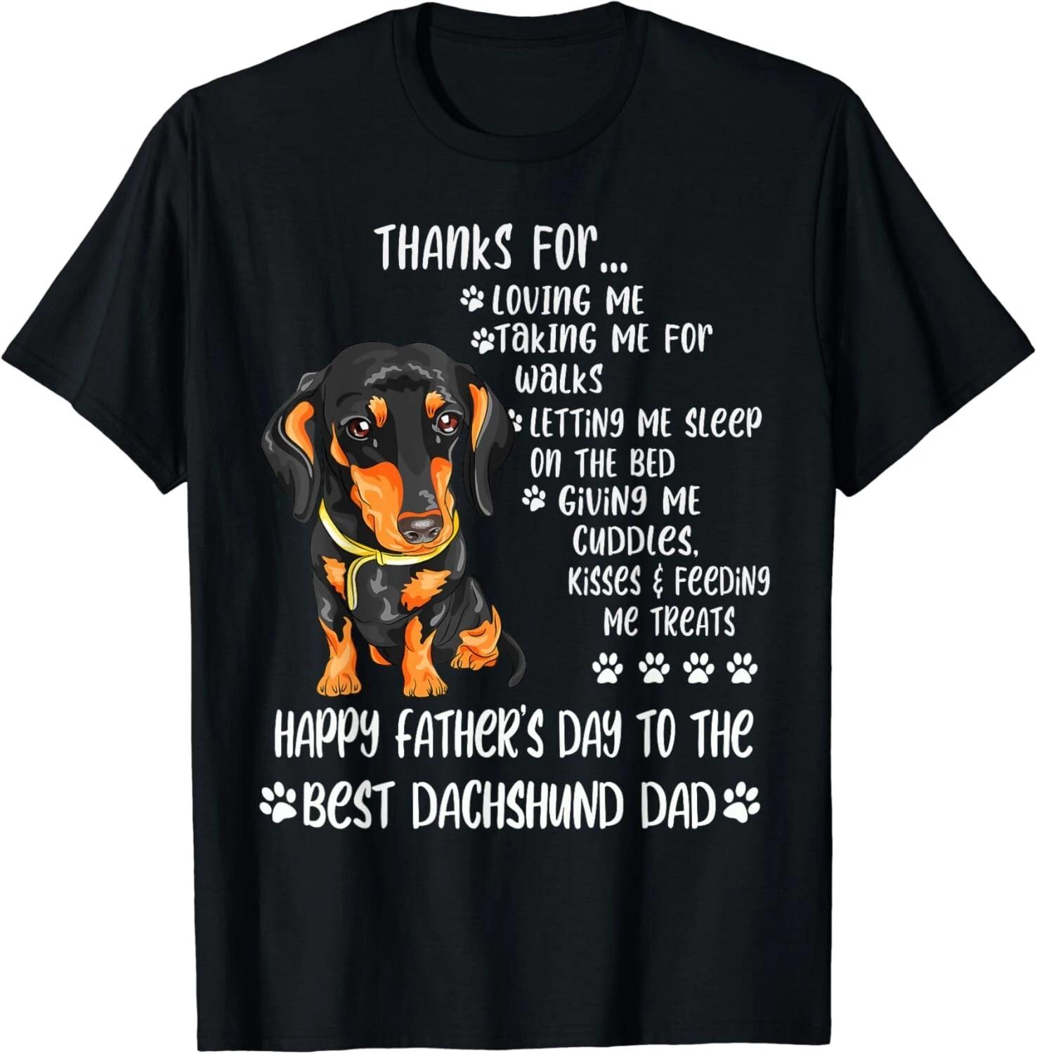 

Happy Father_s Day 2024 Dachshund Dad dog Lover Gift Unisex T-Shirt 4XL