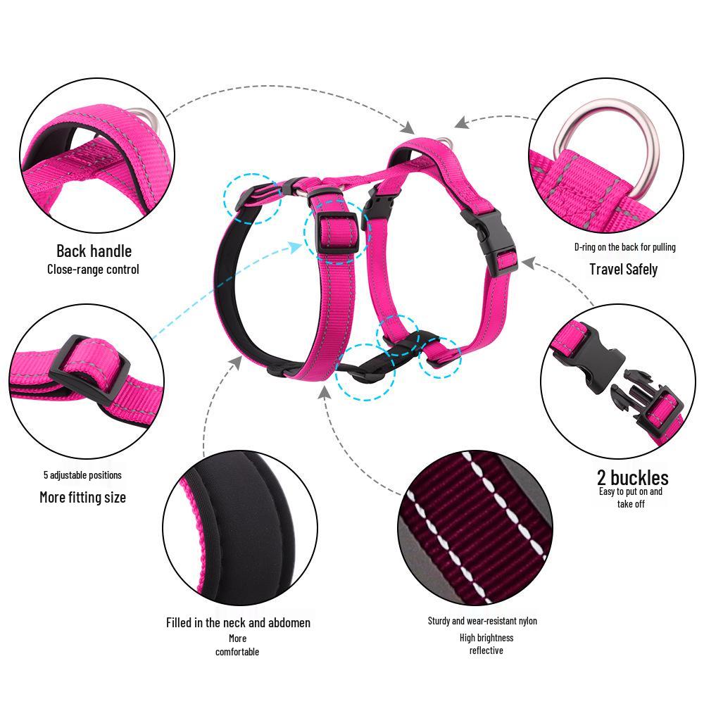 Dog Leash Vest: H-Type Chest Harness for Small To Large Dogs - Outdoor Walking Gear