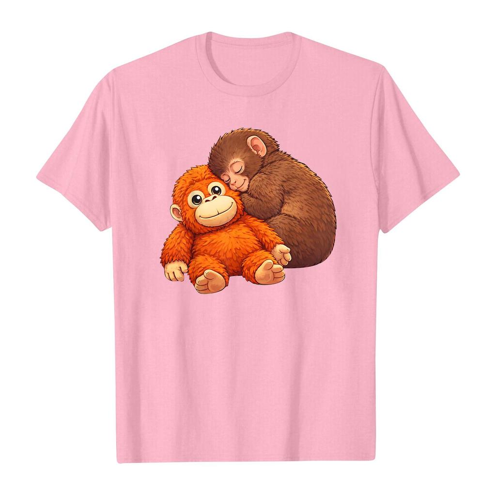 Women's And Men's Fashionable Round Neck Casual Print Short Sleeved T-shirt Top
