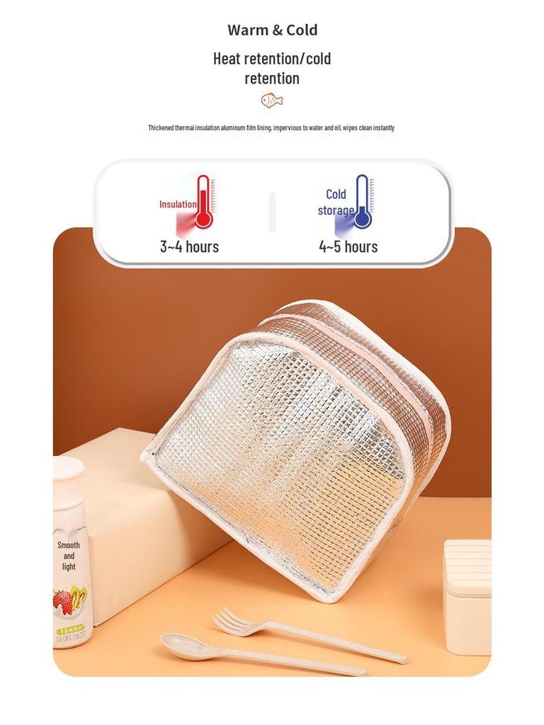 3D Cartoon Thermal Bento Bag - Insulated Lunch Box with Aluminum Foil Lining