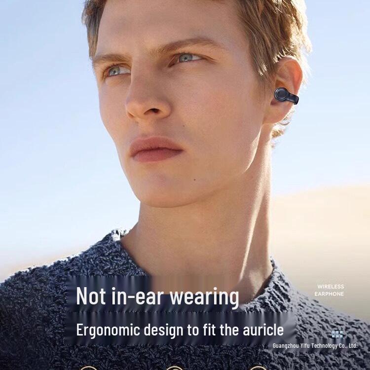 2026 New Model Air Conduction Bluetooth Earphones: Ear Clip Style, High Sound Quality, Long Battery Life, Non-In-Ear Design, Ideal for Sports.