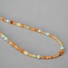 Niche Design Retro Orange Natural Stone Beaded Simple Temperament Commuter Necklace Collarbone Chain