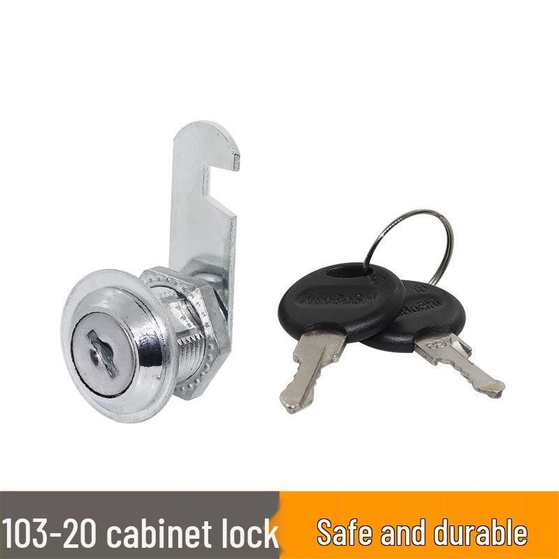 Metal Security Lock for File Cabinets, Mailboxes, and Storage Furniture
