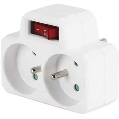 Biplite 2P+T - ELECTRALINE - 16A - With Switch - White