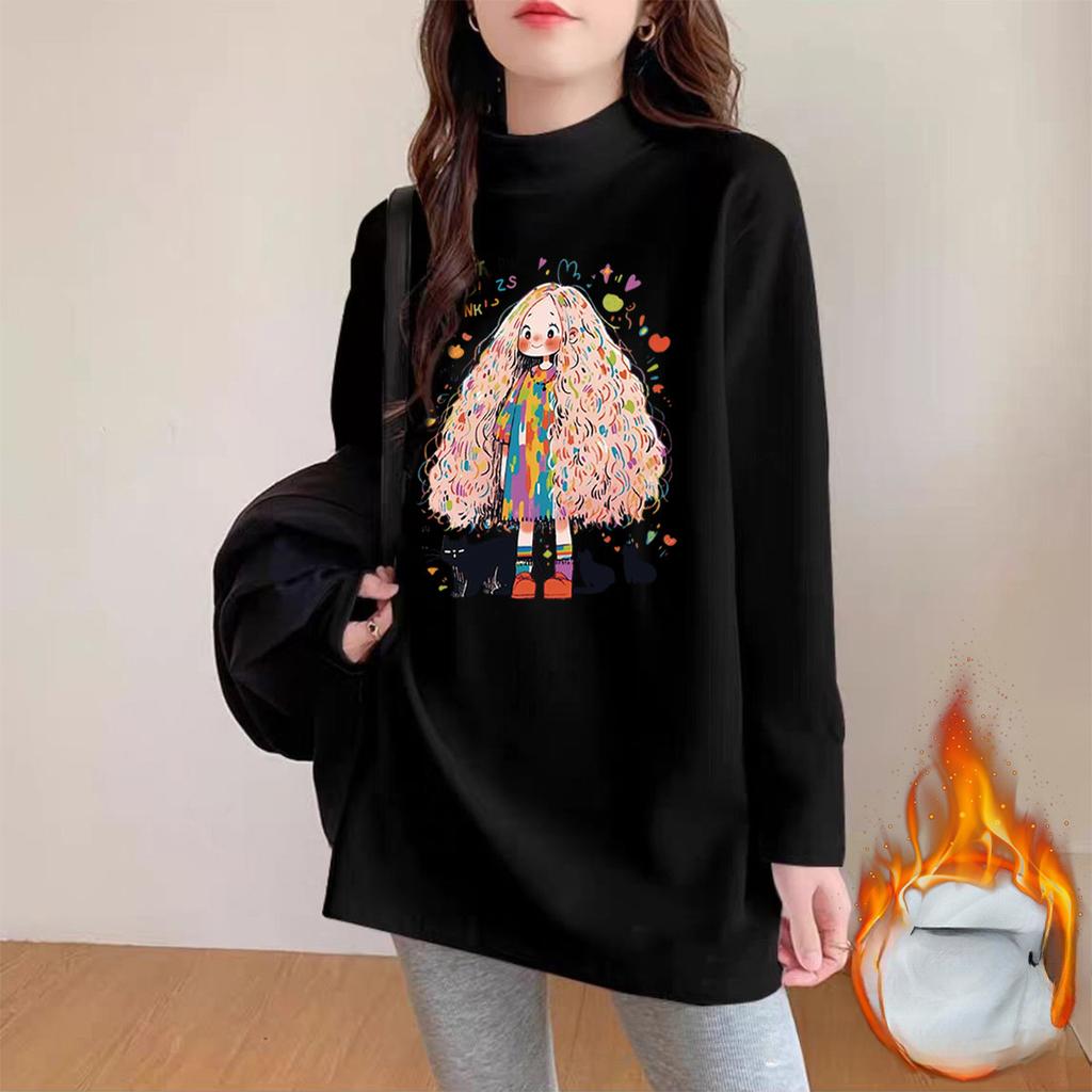 Autumn and Winter Crew Neck Bottoming Shirt, Sweater, Stacked Inside, Wear Loose Trend Fashion Versatile Long-sleeved Top