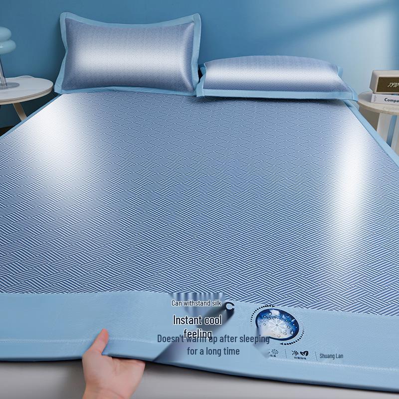 2026 New Summer Cool Jacquard Ice Silk Mat for Bedroom or Dorm