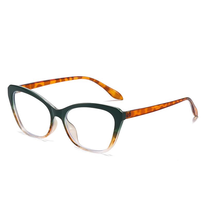 Tr90 Anti-Blue Cat Eye Flat Mirror Contrasting Colors Personalized Plain Simple Glasses Frame Glasses Frame