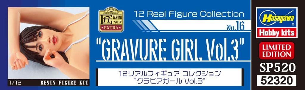 Hasegawa Real Figure Collection Gravure Girl Unpainted Resin Kit SP520 1/12 No.16 Vol.3