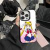 Cartoon F-Sailor M-Moons Phone Case For iPhone 17,16,15,14,13,12,Pro MAX Black Matte Shockproof Cover