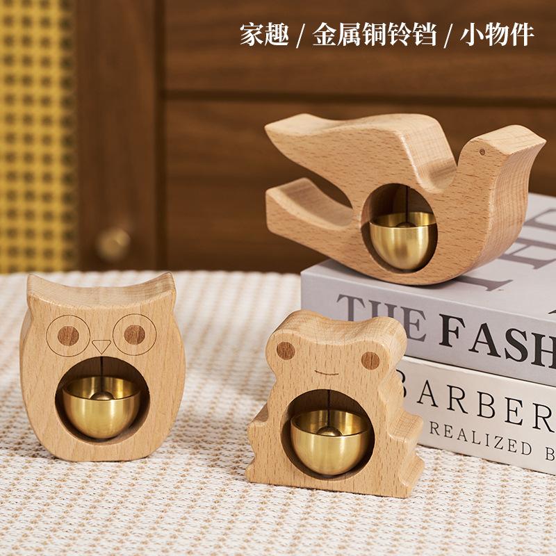 Bufniță Broască Porumbel Nor Sonerie de Lemn Dopamină Clopoței de Vânt Clopoțel de Vânt Drăguț Memento Ușă de Intrare Exterioară Ornament Animal Bufniță