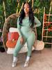TW815 Women's Brushed Slimming Fitness Set - Sexy, High Elasticity, Fashionable Sportswear for a Stylish Commute