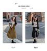 Women's Spring 2024 Long Sleeve Shirt Dress with Fashionable Vest - Two-Piece Set
