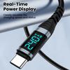 240W Type C to Type C Super Charge Digital Display Cable 0.5m-2m USB C Data Cable For 15 16 Samsung s24 s23 Huawei