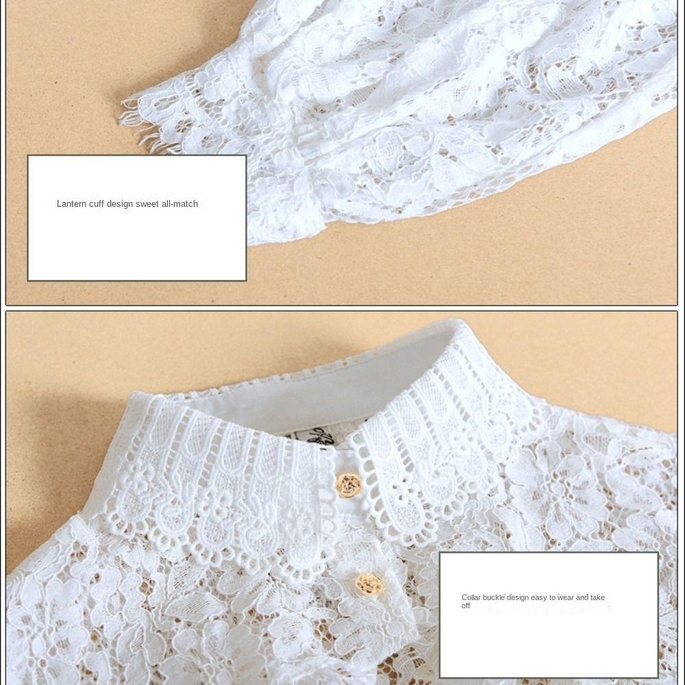 Chiffon False Collar Lace Sunscreen Cardigan Cute Clothes Accessories  Girl