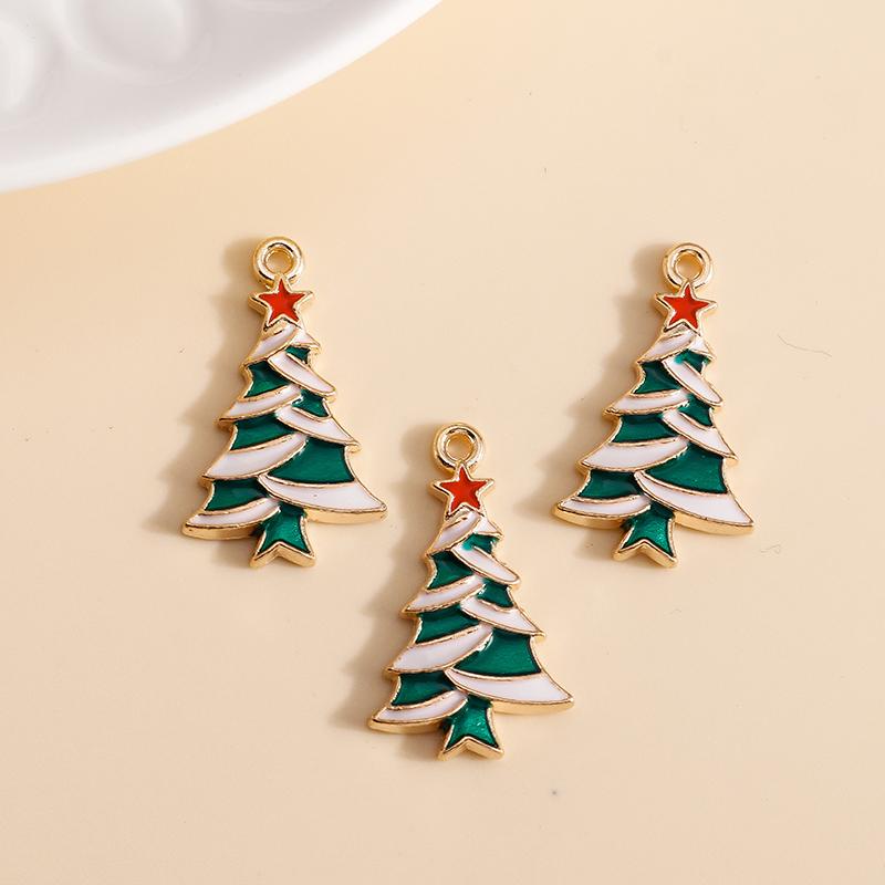 10pcs 17x21mm Cute Enamel Winter Snowflake Charms for Jewelry Making Christmas Earrings Pendants Necklaces DIY Crafts Supplies