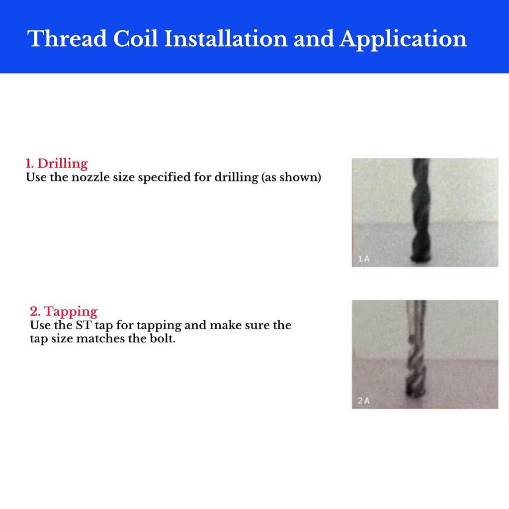 50pcs Metric Helicoil Kit M10 X 1.5 X2.5D Wire Thread Insert Sleeve Bushing Screw Helicoil Thread Repair Kit