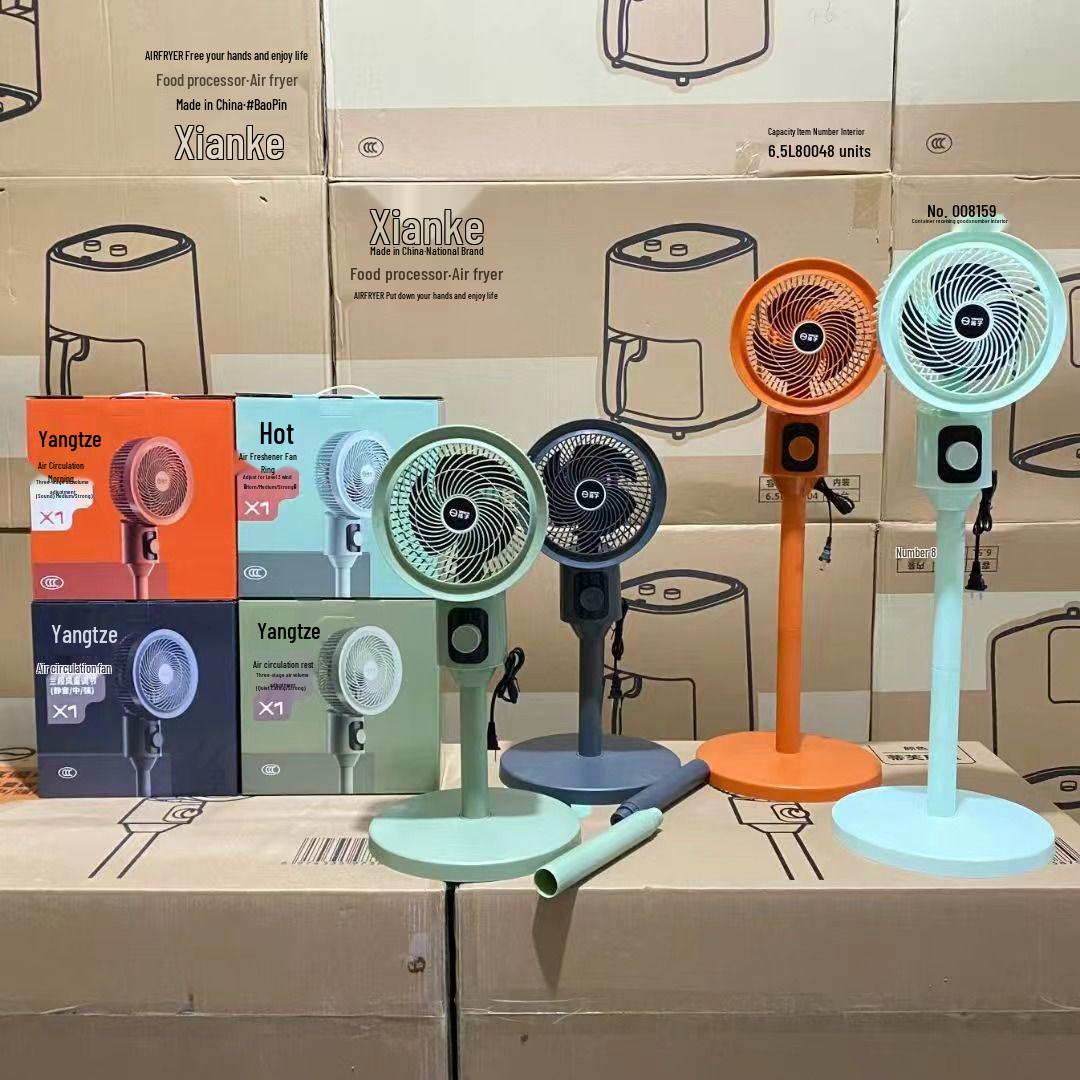 Silent Dual-Use Electric Fan: Remote-Controlled Table & Floor Fan with Vertical Oscillation