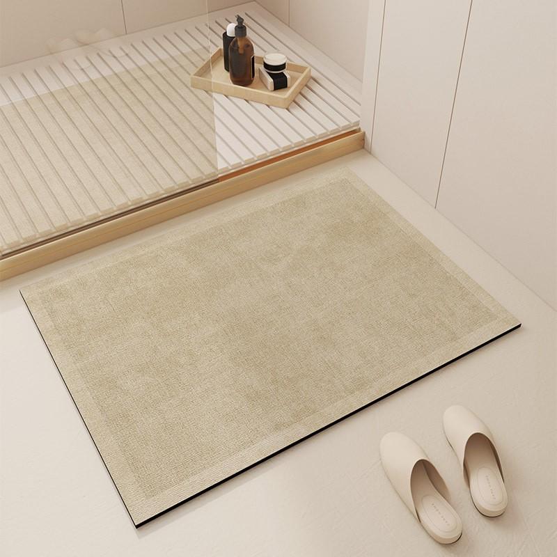 Silica Diatomite Bath Mat Absorbent Fast Drying Non Slip Floor Rug Bathroom Entrance Modern Minimalist