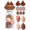 14Pcs/Set Makeup Sponge Kit Latex-Free Foundation Blending Liquid Powder Cream Application Cotton Powder Puff Mini Beauty Sponge Makeup Tools