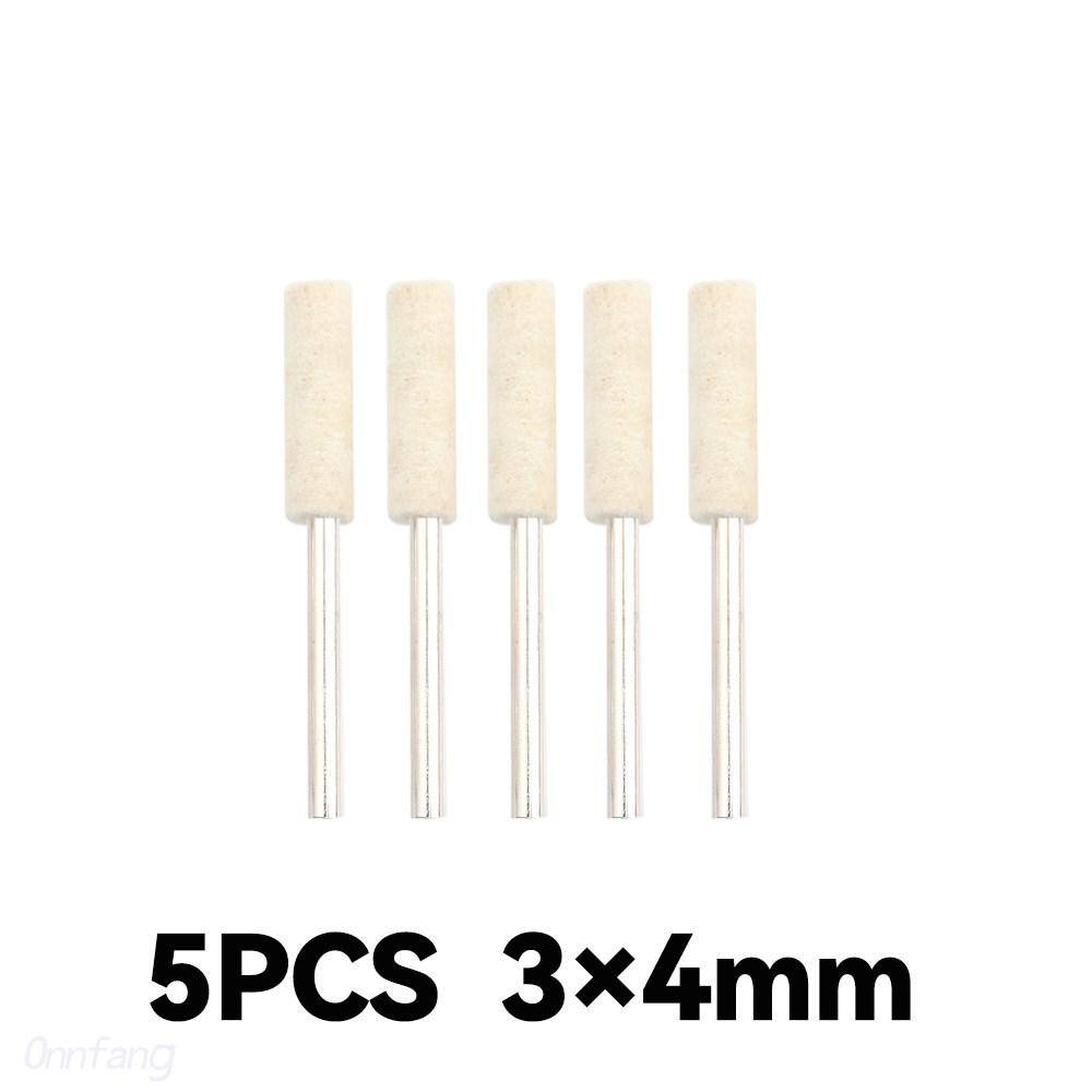10Pcs/5Pcs Wool Felt Mounted Polishing Buffing Wheel OD 3-10mm Grinding Head for Dremel Drill Rotary Tool 3mm Shank