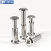 304 Stainless Steel Hex Socket Set Screw W/ Locking Plate & Beveled Knock-in Rivet (M4-M8)