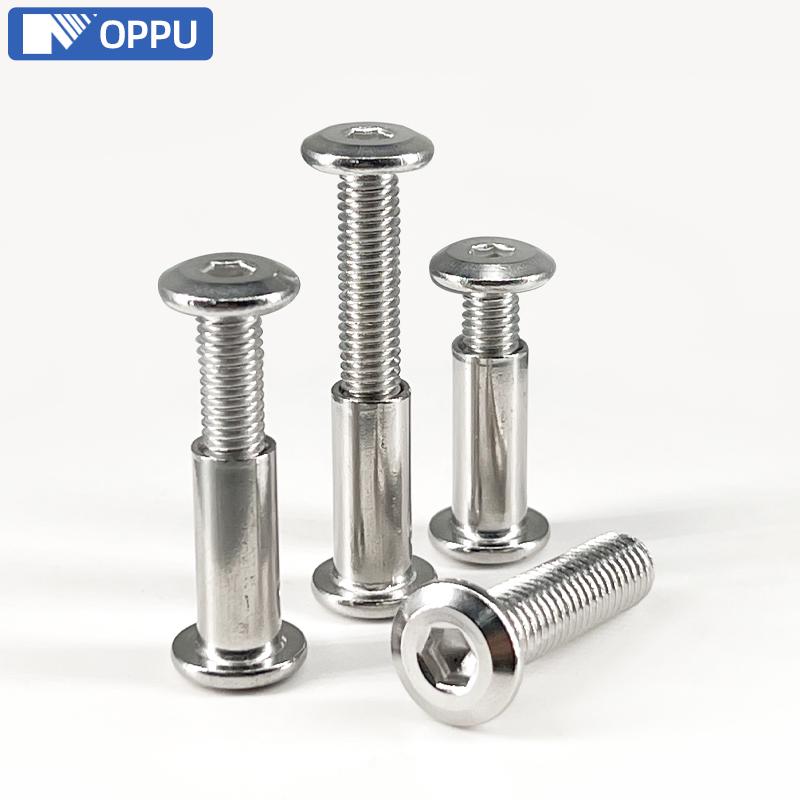 304 Stainless Steel Hex Socket Set Screw W/ Locking Plate & Beveled Knock-in Rivet (M4-M8)
