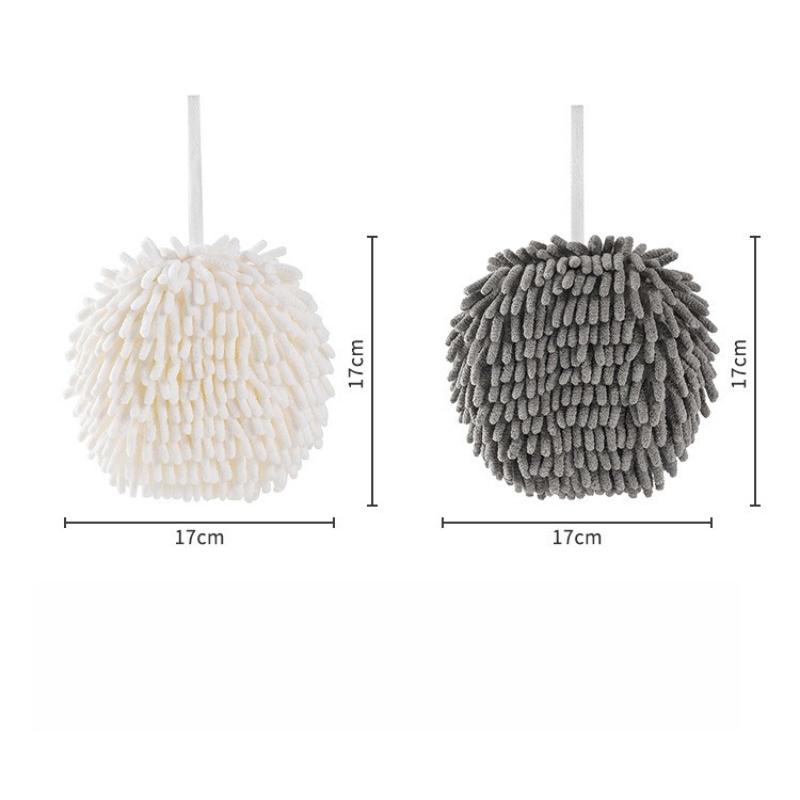 17x17cm Soft Snow Neil Rubbing Handball Hanging Type Absorbent Quick Drying Towels Kitchen and Bathroom Hanging Ring Type Ultra-fine Fiber Towel Ball