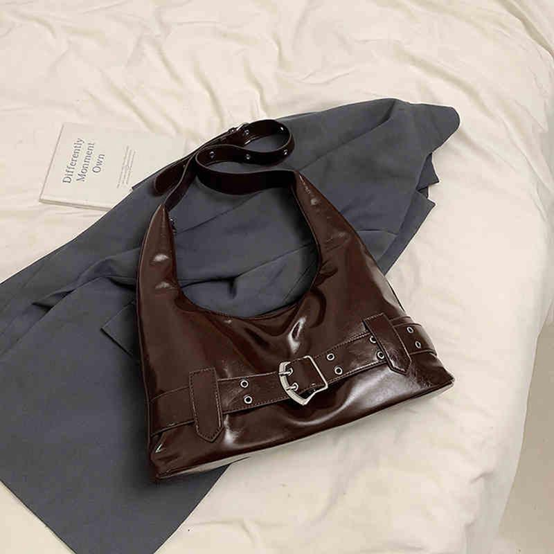 Autumn Winter Red Casual Large Capacity Women's Shoulder Bag Shopping Crossbody Bags New Commuting Vintage Bags