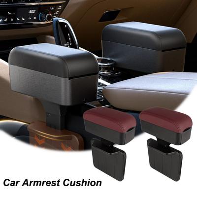 PU Leather Car Armrest Cushion Adjustable Height Elbow Rest Pad  Arm Rest Protection Cushion