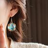 Fashion Bracelet Light Luxury Clavicle Chain Minimalism Blue Necklace Earring  Women