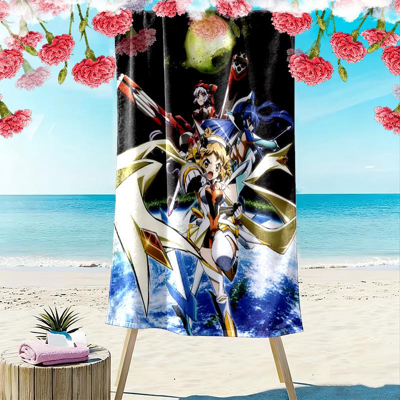 Senki Zessho Symphogear G 2D Flat Print Beach Towel, Large Soft Quick Dry Towel for Beach Camping Swimming.NSTJ0928628