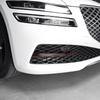 Car Exterior Accessory For Carbon Fiber Bright Black Front Bumper Fog Light Lamp Frame Trim Cover For Genesis G80 RG3 -2024