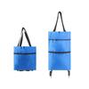 Compact Folding Shopping Cart with Wheels - Lightweight and Portable for Household Use
