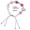 Fashionable Bear Charm Alloy Bracelet for Girls Lovely Sweetheart Jewelry Gifts Decoration for Teens Casual Wear