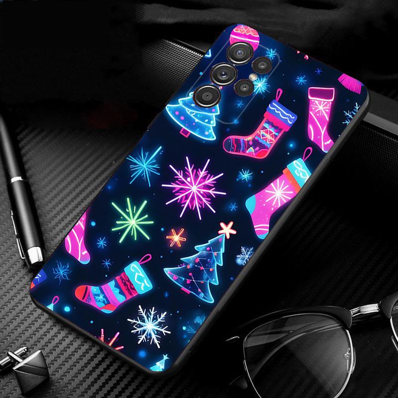 Phone Case For Samsung Galaxy S25 S24 S23 S22 S21 Ultra S24 S23 S22 S21 S25 Plus S24 S25 FE Christmas Tree Light